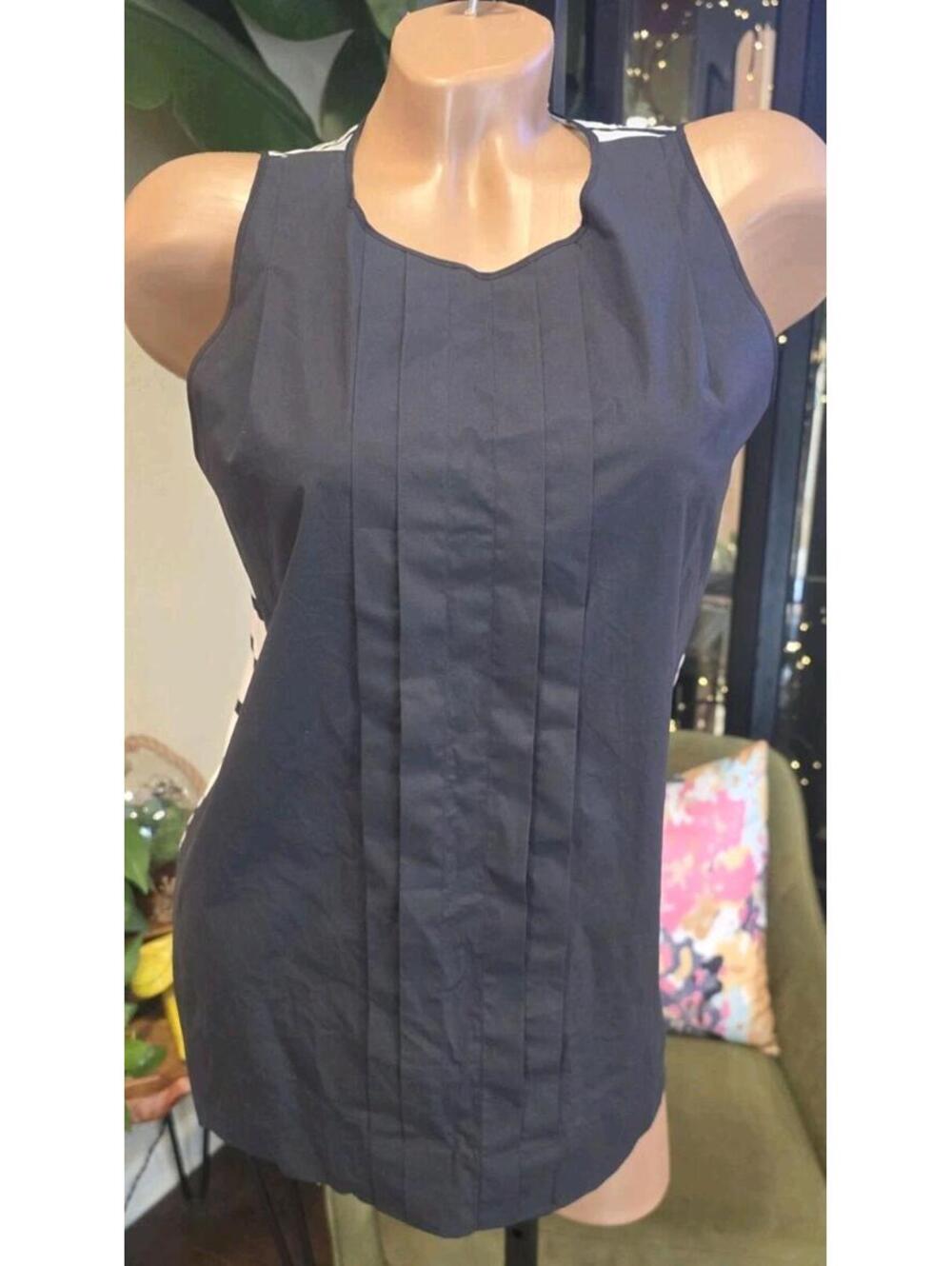 Emilio Pucci Top - Sleeveless Tank Sz 6 Silk/Cotton/Elastane